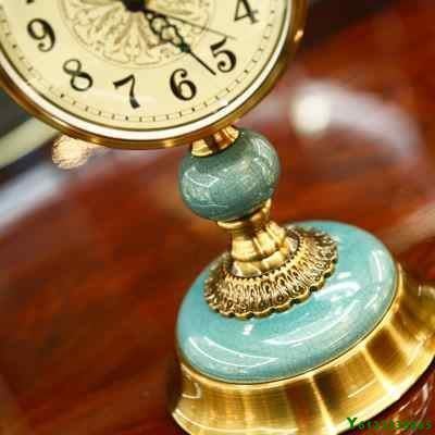 特賣-歐式鐘表座鐘擺件 家居美式臺鐘坐鐘 客廳臺式時鐘創意書房裝飾品
