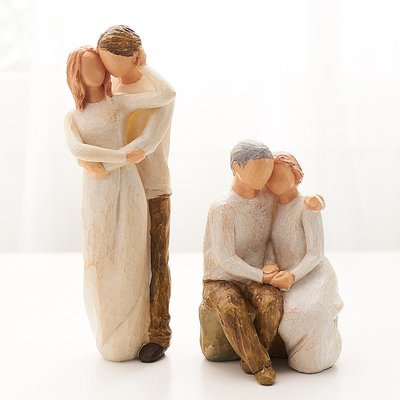 Grocery 現代簡約一家三口四口擺件結婚紀念日婦女神節禮物創意人物裝飾品