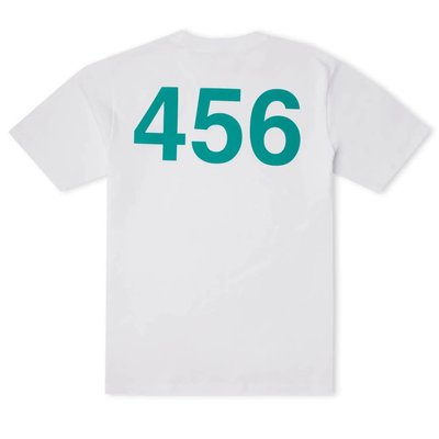 【正版授權】Squid Game 魷魚遊戲 聯名 456號 t-shirt 時尚 圓領 t恤 純棉 短袖 衣服 重磅