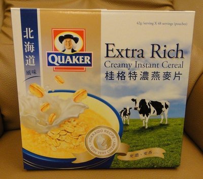QUAKER 桂格北海道特濃燕麥片一盒48入   559元--可超商取貨付款