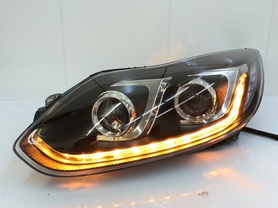 合豐源 車燈 FOCUS MK3 LED 導光 雙 魚眼 大燈 頭燈 日行燈 福克斯 11 12 13 14 年 雙色