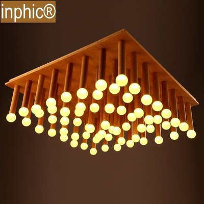 INPHIC-現代簡約吸頂燈藝術餐廳客廳咖啡館創意實木藝吸頂燈