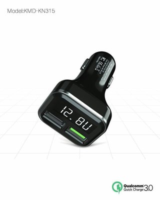 【限時特價到2/28】新款車用QC3.0雙USB輸出【快充+ 一般2.4A】充電器 數位顯示電壓電流手機平板正好用