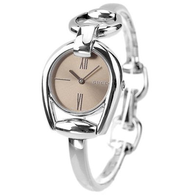 GUCCI YA139501 古馳 手錶 28mm 棕色面盤 不鏽鋼錶帶 手環錶 女錶