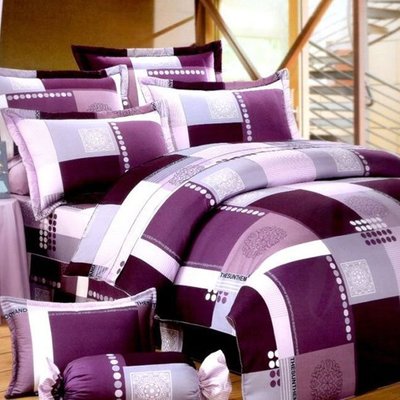 加大雙人涼被床包組100%精梳棉-夢幻格調-台灣製 Homian 賀眠寢飾