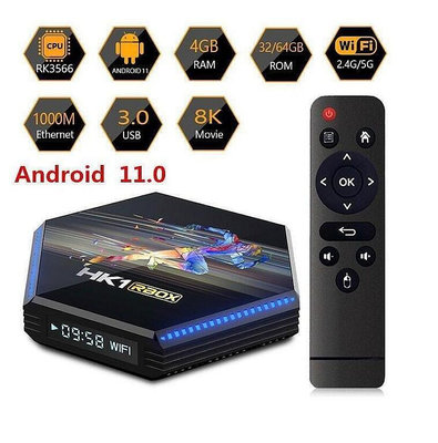 電視盒 HK1 RBOX R2 機頂盒RK3566 8K高清網絡播放器4GB64GB android11