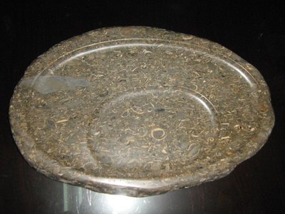 濁水溪 貝殼化石隨形茶盤(1)