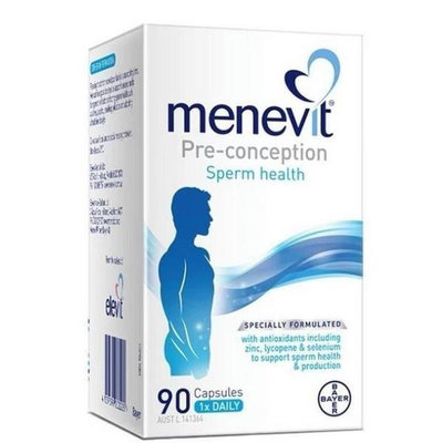 德利專賣店  澳洲男士愛樂維elevit Menevit備孕精子質量 愛維樂90粒入