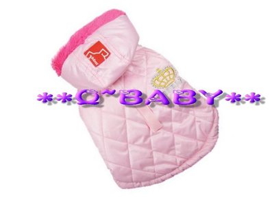 ＊Q~Baby＊DOBAZ 皇冠連帽滑雪衫 羽絨外套 粉紅 紫 色