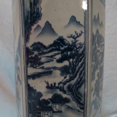 廣緣-陶瓷] 大清乾隆年製款山水青花六角瓶**可議價** | Yahoo奇摩拍賣