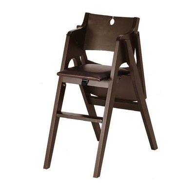【YA848-15】222型歐式折合寶寶椅(胡桃)(乳膠皮咖啡色)