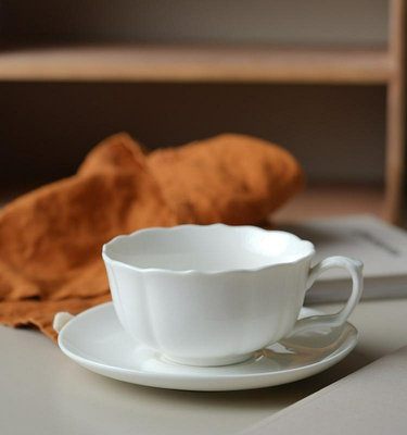 廠家出貨德國MEISSEN梅森骨瓷精致純白輕奢咖啡杯碟套裝下午茶茶具歐式