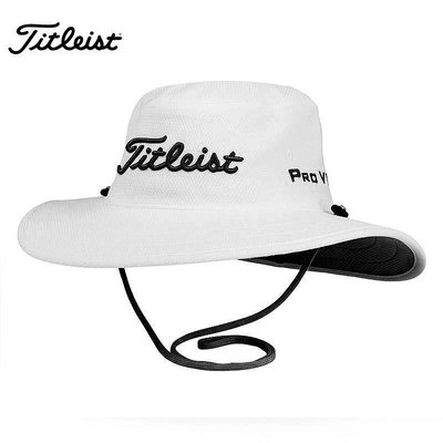 小夏高爾夫用品 新品Titleist高爾夫球帽golf男士圓頂遮陽帽大帽檐防水漁夫帽子