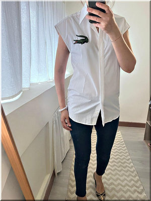 LACOSTE 正品新品 白色襯衫背心 原價9080 標多少賣多少 XXS