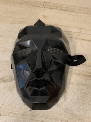 魷魚遊戲面具BOSS管理者面罩萬聖節cosplay角色扮演黑面具搞怪面具(@777-23050)
