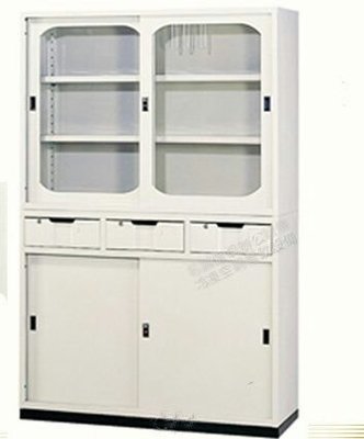 ♤名誠傢俱辦公設備冷凍空調餐飲設備♤905色H型3屜 鐵櫃 書櫃 置物櫃 (4×6)尺寸:118×40×176 公分