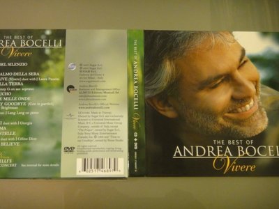 Andrea Bocelli  安德烈．波伽利 -- Vivere 精選輯 CD+DVD