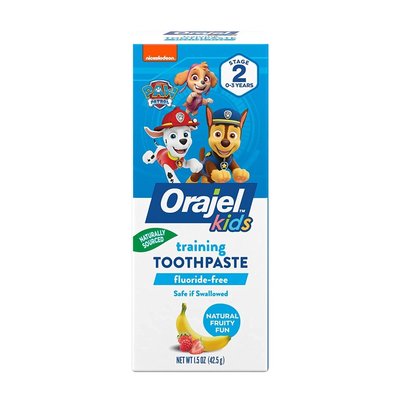 【雷恩的美國小舖】Orajel 兒童學習牙膏 水果味 汪汪隊 兒童牙膏 無氟 牙膏 42.5g