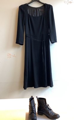 (2手)agnes b 經典黑洋裝 /法式設計氣質 /38號 /小黑洋裝