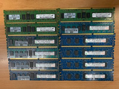 售 HP 伺服器記憶體  DDR3  2GB   1RX8 PC3-10600R    每支100元.....