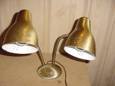 【抱樸山房精選】~~~ VINTAGE 60年代 雙頭老工作燈 60s Double Goose Neck Desk Lamp B262