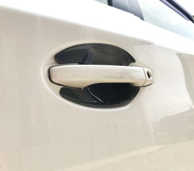 圓夢工廠 Toyota Prius 3代 2009~2012 改裝 卡夢 碳纖 車門把手防刮門板 門碗內襯保護 質感貼片