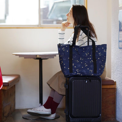 【日本晴】 nifty colors 深藍刺蝟 防水肩背/手提袋 行李袋 折疊旅行袋 副包 購物袋 出國登機 20L