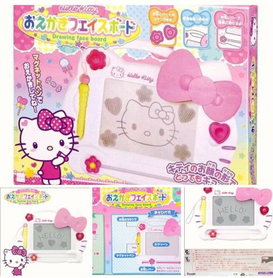 牛牛ㄉ媽*日本進口正版品Hello KITTY畫板 凱蒂貓兒童畫板玩具 繪畫板 頭型手提款生日禮物