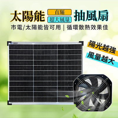 €太陽能百貨€ C-341 太陽能抽風扇 散熱 直流風扇 通風 排煙 排煙機 空氣循環扇 DC風扇 對流風扇