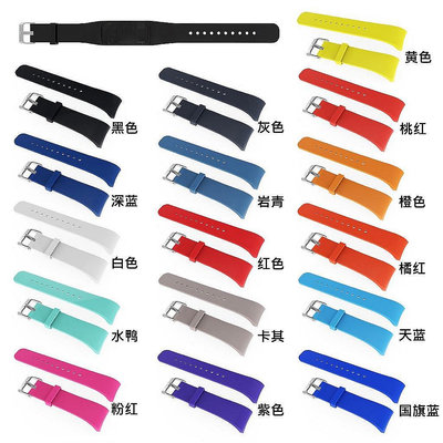 新品上架適用於三星Gear Fit2手環腕帶錶帶R365/R360通用替換手表帶Fit2 pro保護殼素色邊框錶帶/運動