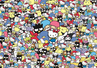 39645 1000片歐洲進口拼圖 CLE 三麗鷗 凱蒂貓 Hello Kitty 和朋友 布丁狗 酷企鵝