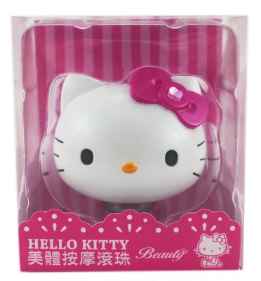 【卡漫迷】Hello Kitty 美體按摩滾珠 桃紅 ㊣版 台灣製造  按摩穴道 簡易按摩 攜帶方便 舒壓