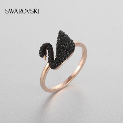施華洛世奇元素黑色天鵝 ICONIC SWAN 時尚精緻女戒指指環