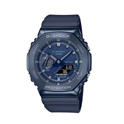 可議價 CASIO卡西歐 G-shock 男 農家橡樹時尚八角(藍)腕錶 (GM-2100N-2A) 48.5mm