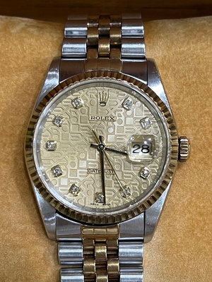【萬永名錶】Rolex ♛ 勞力士 16233十鑽面，原裝錶、8成新