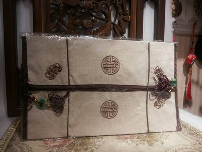 [ 福壽紋-中國風 面紙套-樸黃 ]--面紙袋 面紙盒-中國 東方 傳統 古典.