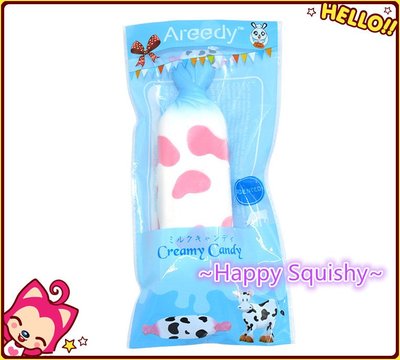 ~快樂莊園精選~ Areedy 最新款 牛奶糖 Squishy/減壓玩具/軟軟(超慢回彈)(粉藍色款)