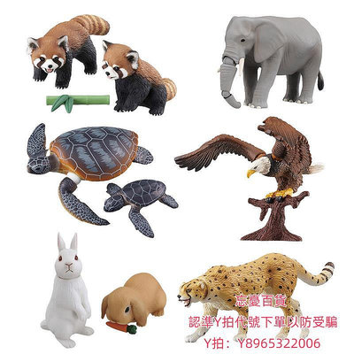 仿真模型【自營】TOMY多美卡動物模型玩具老虎大象獅子熊貓猩猩海獺河馬
