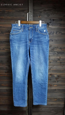 CA 美國品牌 LEE 藍系仿舊 合身版 彈性牛仔褲 29腰 一元起標無底價Q227