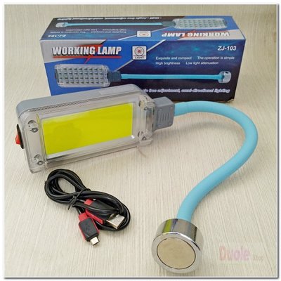 ZJ-103磁吸燈COB工作燈/1000流明/蛇管燈 軟管燈/內置鋰電池/USB/TYPE-C充電