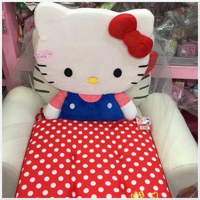 ♥小花花日本精品♥ Hello Kitty 造型和室坐墊 /汽車靠墊 凱蒂貓 椅墊 藍衣坐姿 96301500