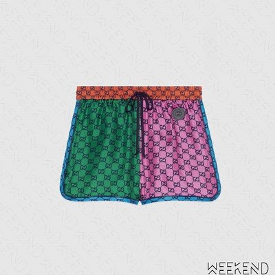 【WEEKEND】 GUCCI Multicolour Silk 絲綢 褲子 短褲 多色 660429