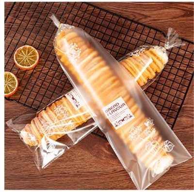 Amy烘焙網:80入送金扎絲/維也納牛奶麵包包裝袋/軟法包裝袋/牛肉捲麵包/大蒜麵包/法國麵包包裝袋