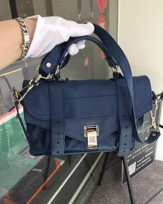 典精品 Proenza Schouler PS1 真品 寶石藍 Tiny Bag 小型 手提包 斜背包 兩用包 現貨