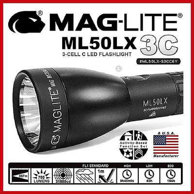 MAG-LITE ML50LX 3C LED手電筒ML50LX-S3CC6Y【AH11077-B】99愛買小舖