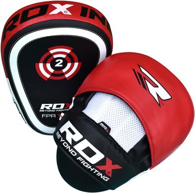 FPR-T1R-原裝進口【千里之行】英國RDX拳靶紅黑白MMA格鬥拳擊手套-另有重訓手套配備