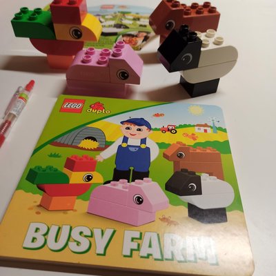 二手 丹麥 Lego 6759 duplo DK 農場 豬 雞 羊 牛 動物 繪本 playmobil 1 2 3 摩比