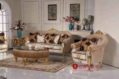[紅蘋果傢俱] HM-2081 新古典系列 歐式 沙發 法式 絨布沙發 奢華沙發組 多款樣式 任君挑選