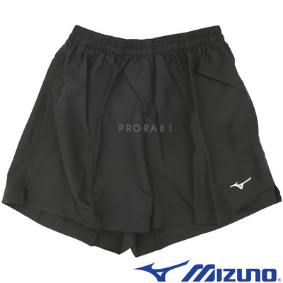 Mizuno J2TB8A-0109 黑色路跑短褲/背部口袋與兩側插袋設計使用方便/S-3XL號/