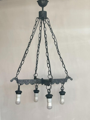 【二手】德國淘回，中古4頭吊燈。Vintage8600【木清院】 古玩 收藏 古董